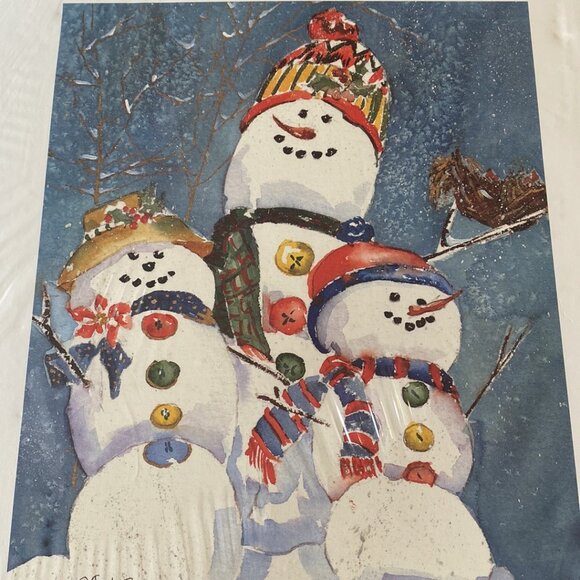 Vintage Winter Welcome by artist Judy Bolton Jarrett 1996, print 24/250, signed - Picture 15 of 16